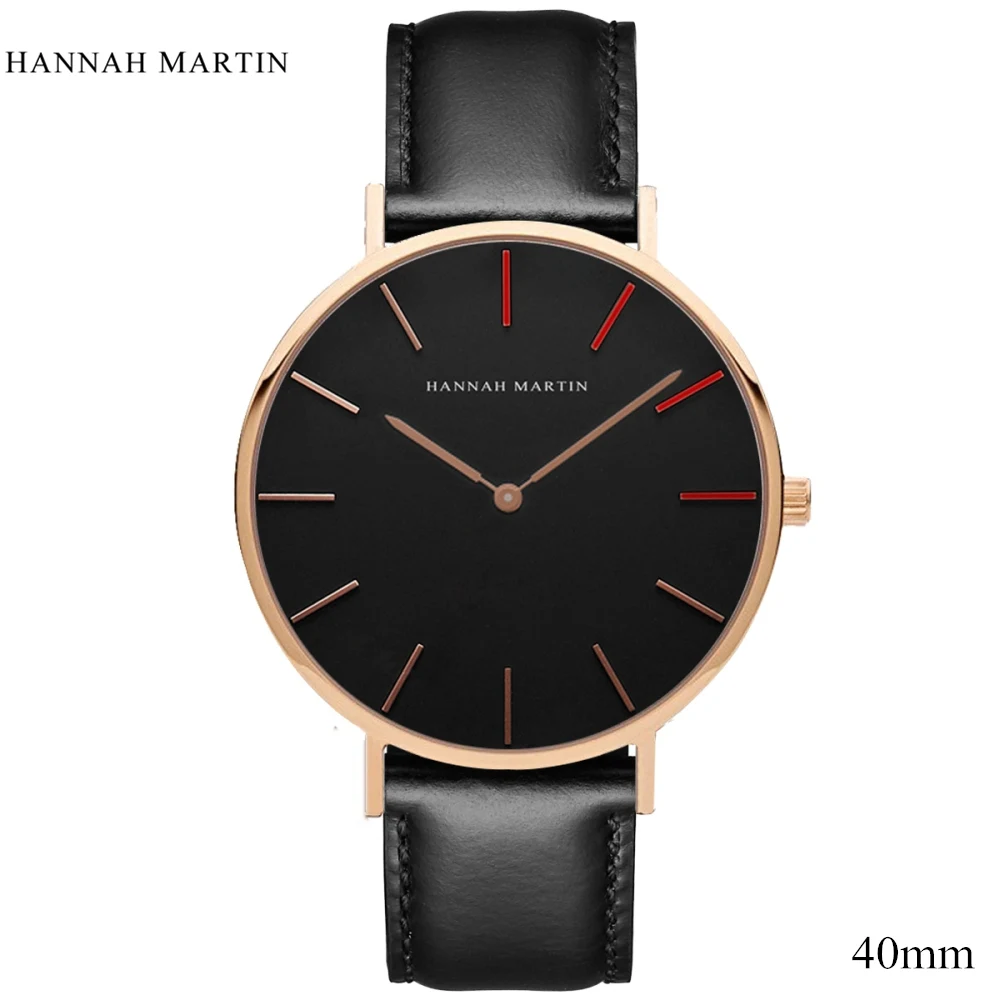 1230H4 Size 40mm Женские кожаные часы, женские золотые часы, известный бренд, милые женские часы, кварцевые наручные часы, модные часы, черный бренд, Montre Femme - Цвет: 1230H4 Size 40mm