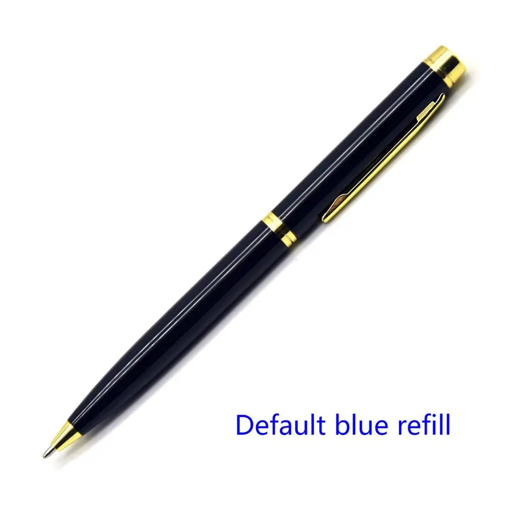 Pen - Blue ink Guoyi B039 тонкий стержень вращающаяся металлическая шариковая ручка новинка 0,7 мм перо бизнес для совещаний Подарочный ручка офисные канцелярские принадлежности и ручка для школы - Цвет: Pen - Blue ink