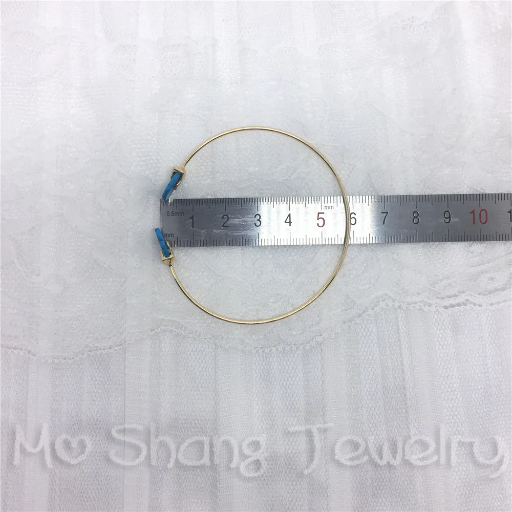 Горячая продажа золотой пластине зеленый геометрический манжета браслет панка