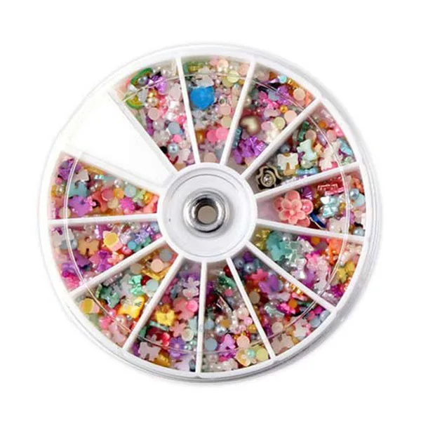 1 упаковка смешанные кончики для дизайна ногтей сделай сам блестки стразы ломтик