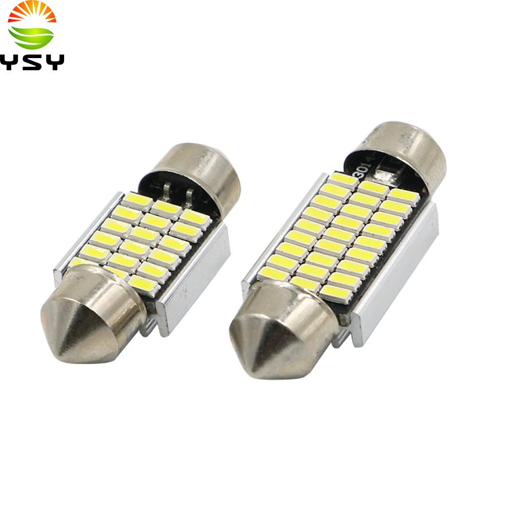 

YSY 100X 31mm 36mm 39mm 41mm C5W C10W 3014 SMD LED Festoon Light CANBUS NO ERROR Auto Interior Dome lamp Car Reading Bulb White