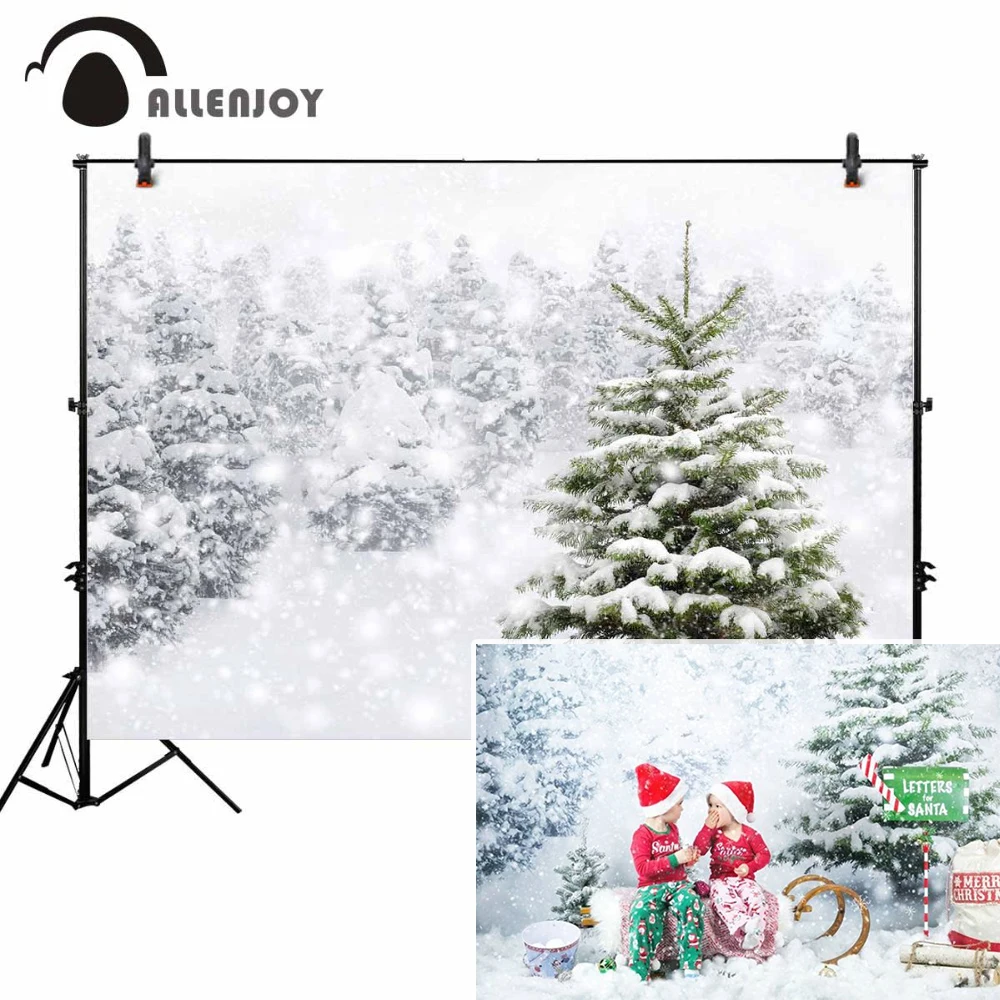 Allenjoy фотография Фон Wnter новогодний боке Рождественская елка украшение снег фон
