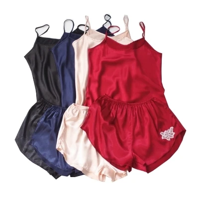 Новое поступление женский летний пижамный комплект пижама без рукавов с