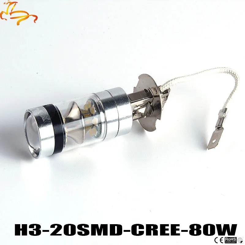 10 шт. 100 Вт H3 1000ЛМ Блан LED Voiture Авто Brouillard Lampes voiture style 20smd DRL парковочный проводник de