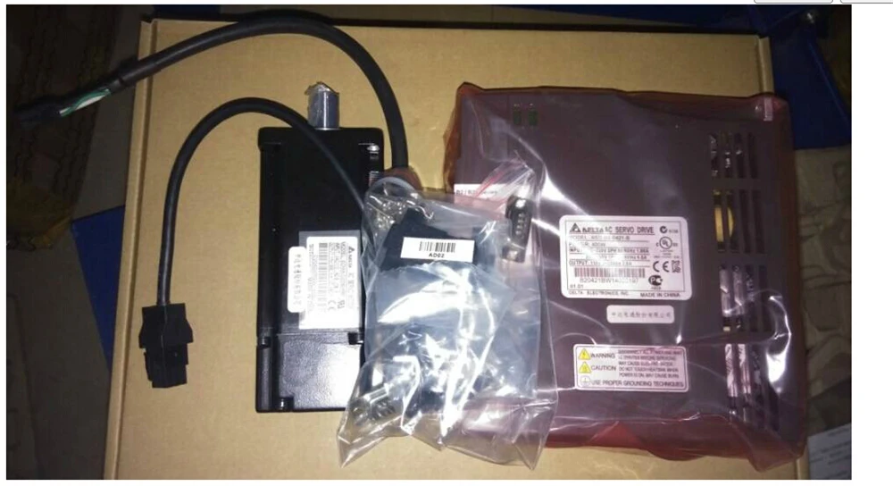 

ЧПУ 100 Вт серводвигатель переменного тока Привод комплекты Системы 220V 0.32NM 40 мм сальник тормоза с 3 м кабель для программирования в ECMA-C20401HS + ...
