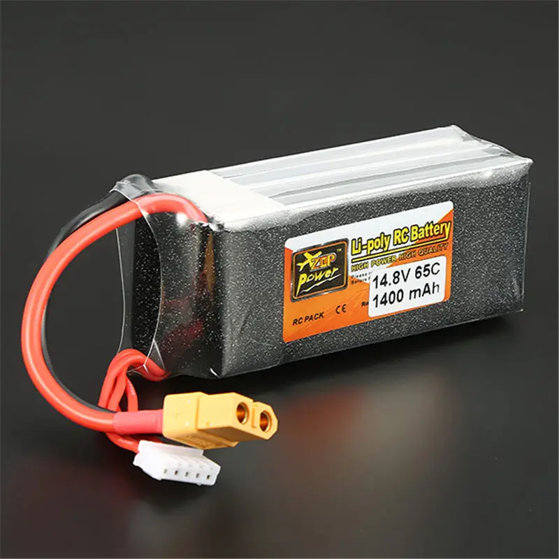 ZOP Power 14 8 V 1400mAh 65C 4S Lipo батарея перезаряжаемая XT60 Разъем для RC мультикоптера