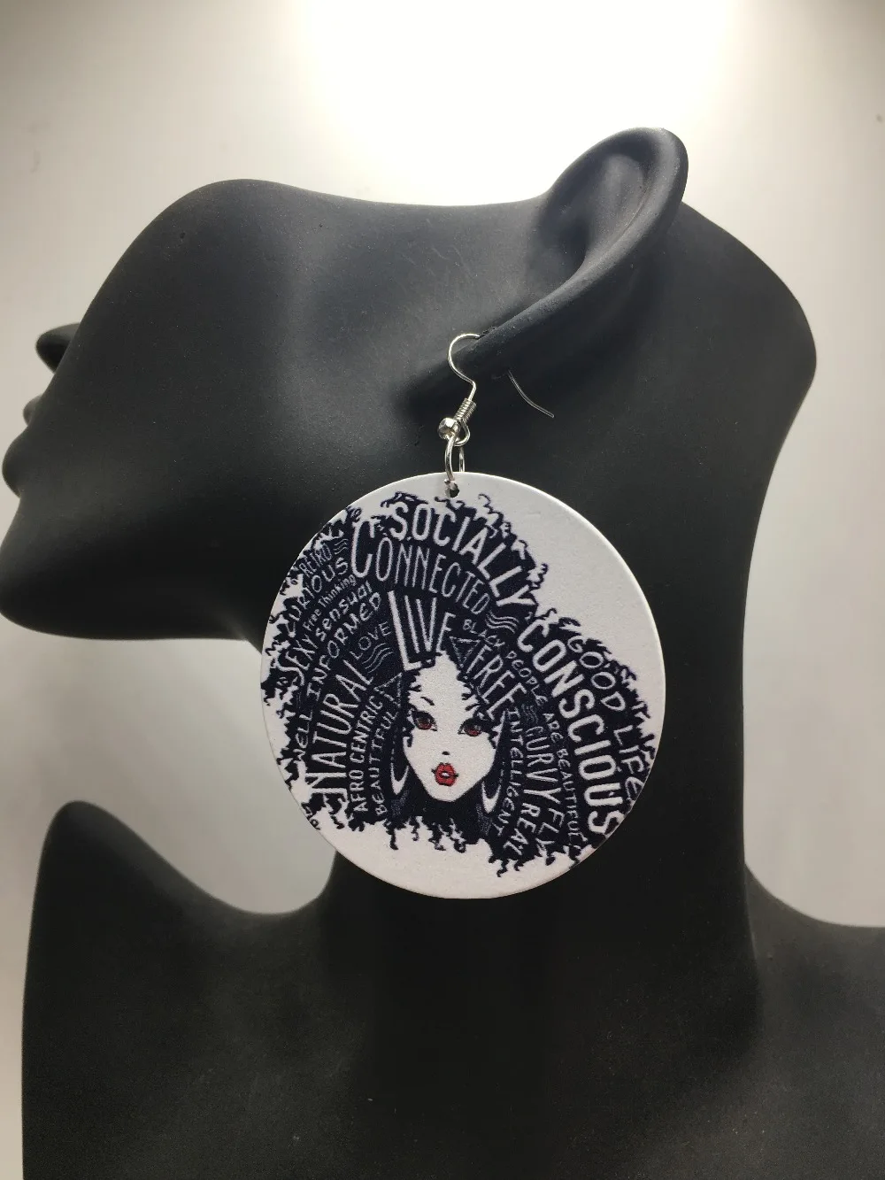 Бесплатная доставка! Деревянные серьги с сознанием общественности|wooden earrings|earrings