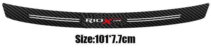 Защитная Наклейка на задний бампер из углеродного волокна для kia rio x-line sportage R Stinger Venga ceed - Название цвета: 101x7.7cm rio xline