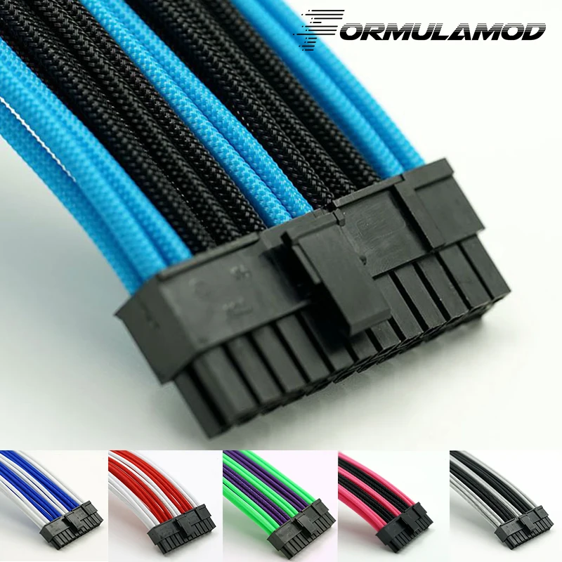 FormulaMod Fm-ATX24P-D ATX 24Pin материнская плата силовые удлинители 18AWG многоцветные