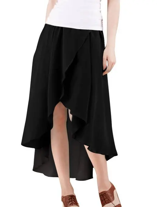 

Customize Cheap Summer Women Plus Size 3XS-8XL Irregular High Low Long Chiffon Midi Skirts Saias Longa Jupe Mujer Faldas Largas