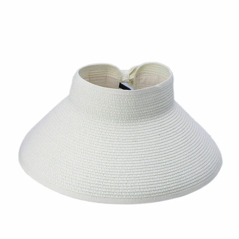 Женская пляжная шляпа с широкими полями жемчугом и защитой от