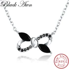 Женское ожерелье из серебра 925 пробы с бантом BLACK AWN