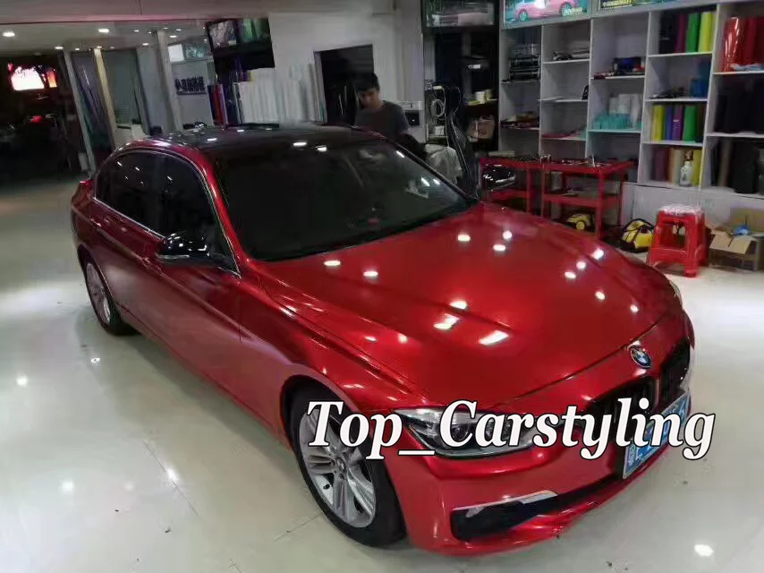 Виниловая пленка для автомобиля полноразмерная блестящая красная покрытия