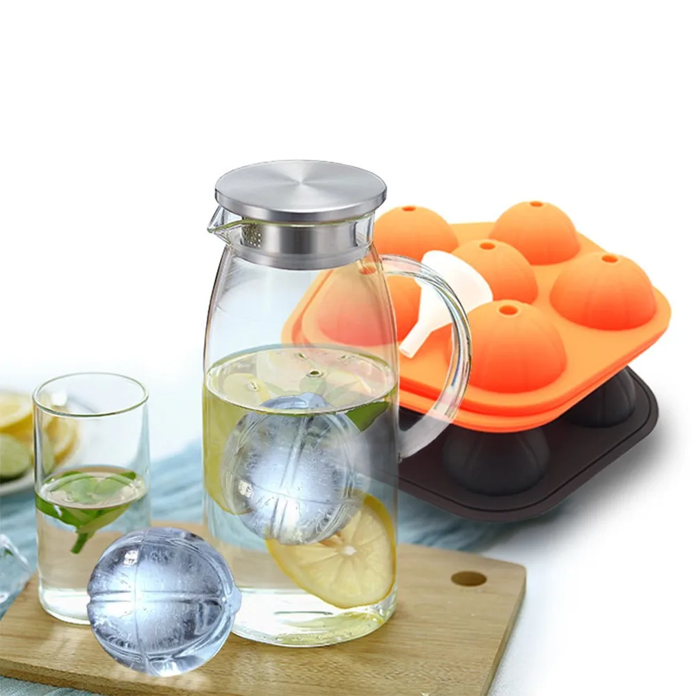 Форма для льда 6 с силиконовым баскетбольным гелем форма выпечки сеток крышкой w712