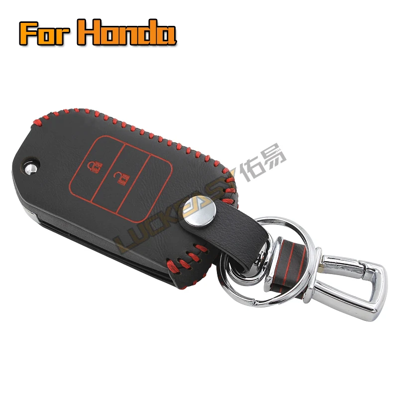 Автомобильный чехол брелок для ключей Honda jade 2013 crider 2016 civic 2014 crv 2015 из натуральной