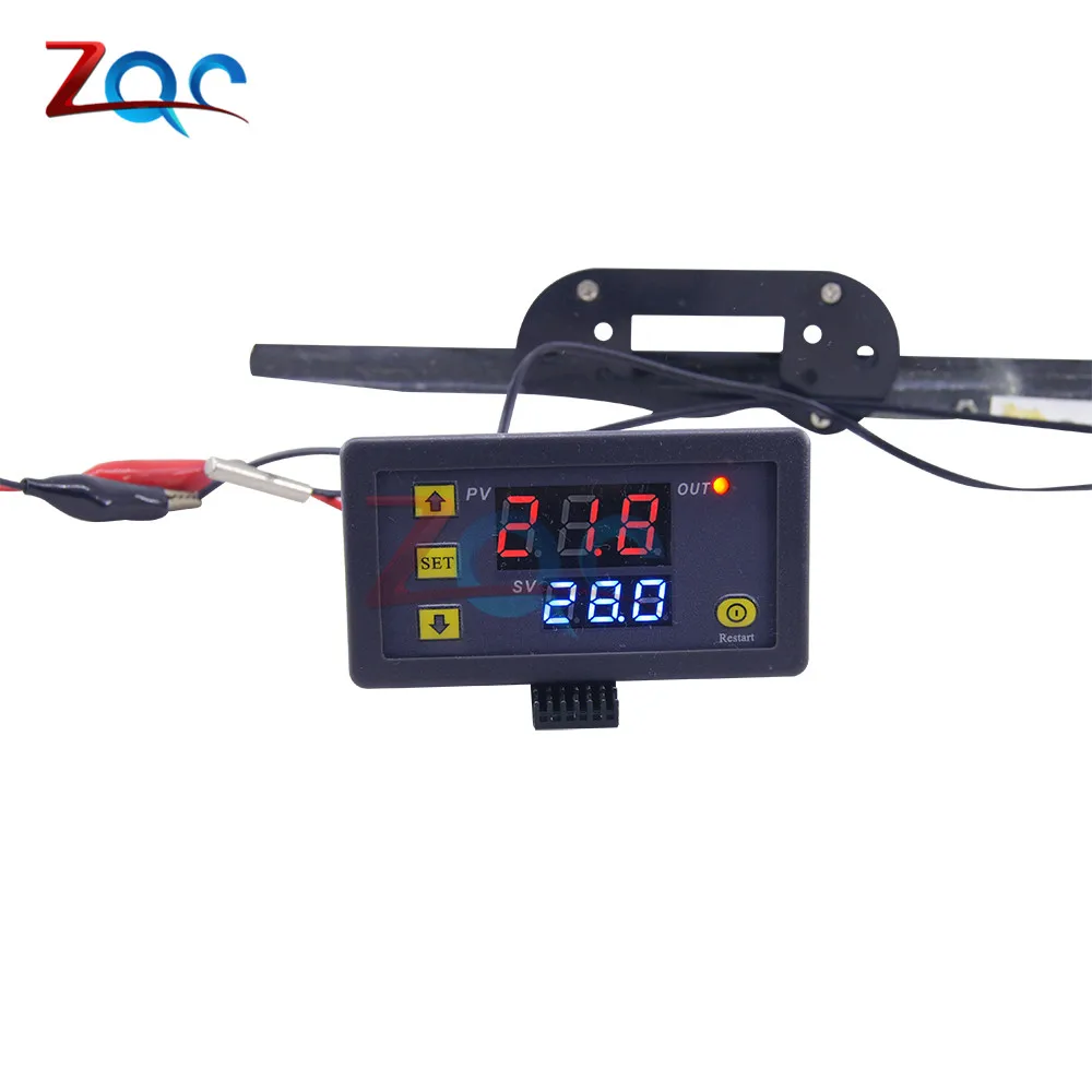 DC 24V W3230 DC 12 В 24 В AC 110 В 220 В 20A светодиодный цифровой дисплей контроль температуры Лер термостат управление термометром с нагревом/охлаждением - Цвет: DC 24V