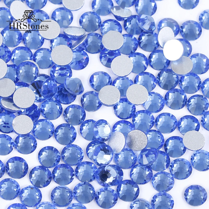 Не Hotfix легкий сапфир все размеры SS3 SS30 Стразы украшения для ногтей|non hotfix|rhinestone