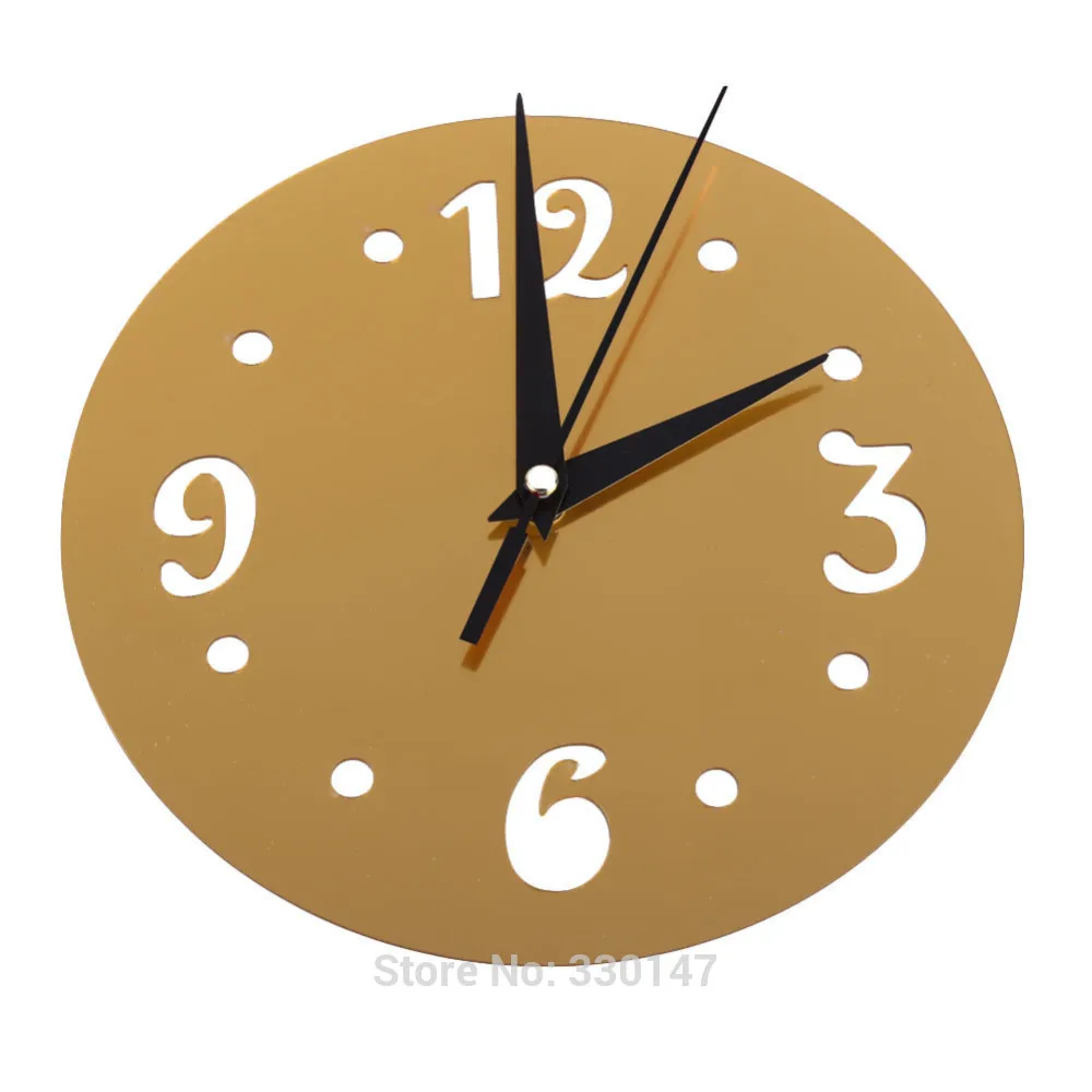 Mirror Wall Clock LOVE Acrylic Sticker Modern Design with Self-adhesive Glue Home Decoration For Bedroom Living Room DIY Mural | Дом и сад