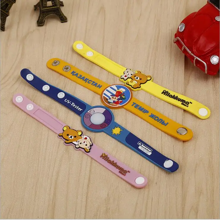 500 шт./лот поддержка запястья ремешки силиконовые браслеты гель УФ тестер сменный