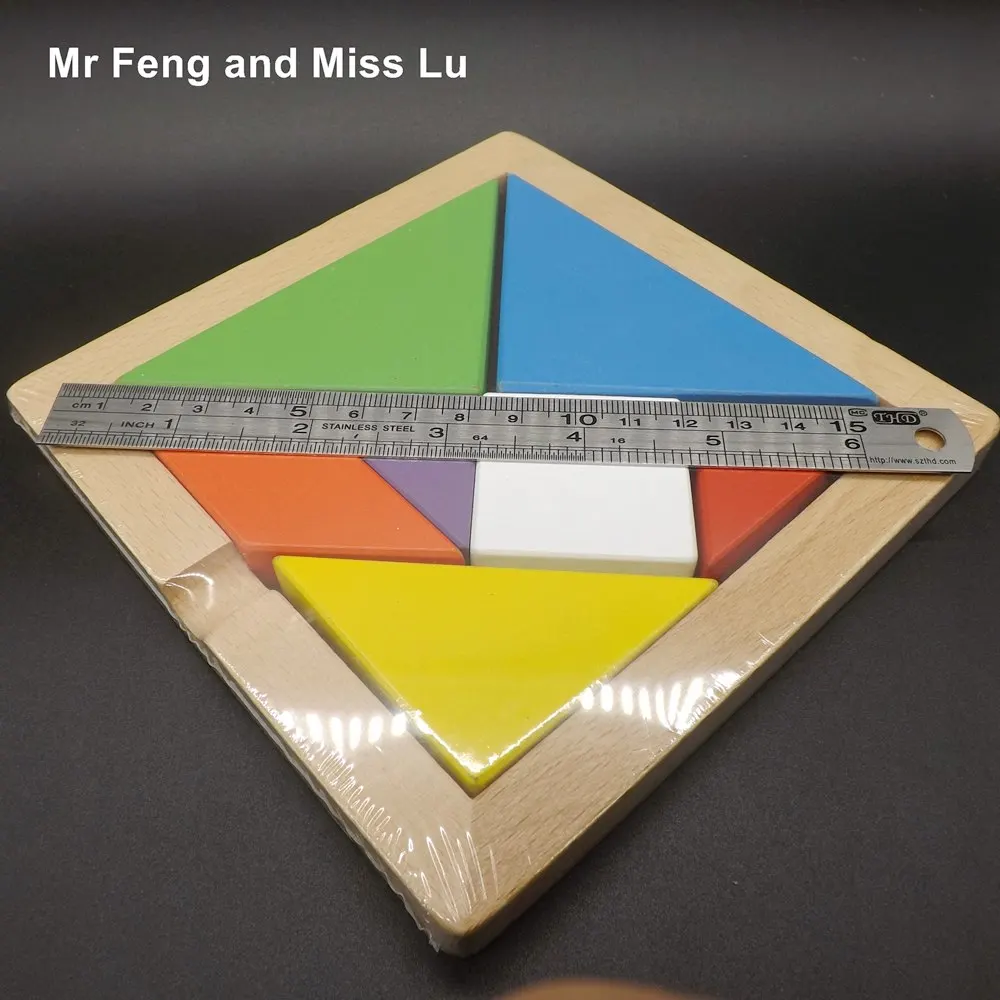 Красочные головоломки от Tangram деревянные игрушки игры для девочек мудрость вызов