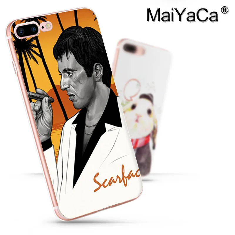 Милый чехол для телефона MaiYaCa Scarface Tony Монтана iPhone 8 7 6 6S Plus X 5 5S SE xs max xr 11pro max|Бамперы|