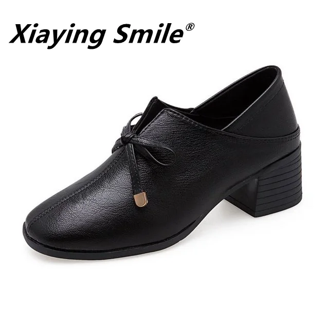 Новинка весна осень 2019 женская обувь Xiaying Smile в британском стиле ретро для отдыха