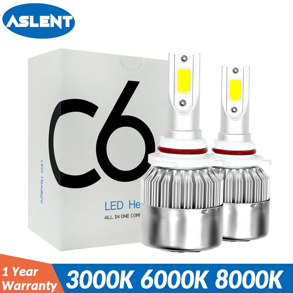 

2PCS 3000K 6000K 8000K Car Lights Bulbs H4 H7 H11 LED H1 H3 H8 H9 880 9005 9006 HB3 H13 9004 9007 Auto Headlights 12V Fog Lamp