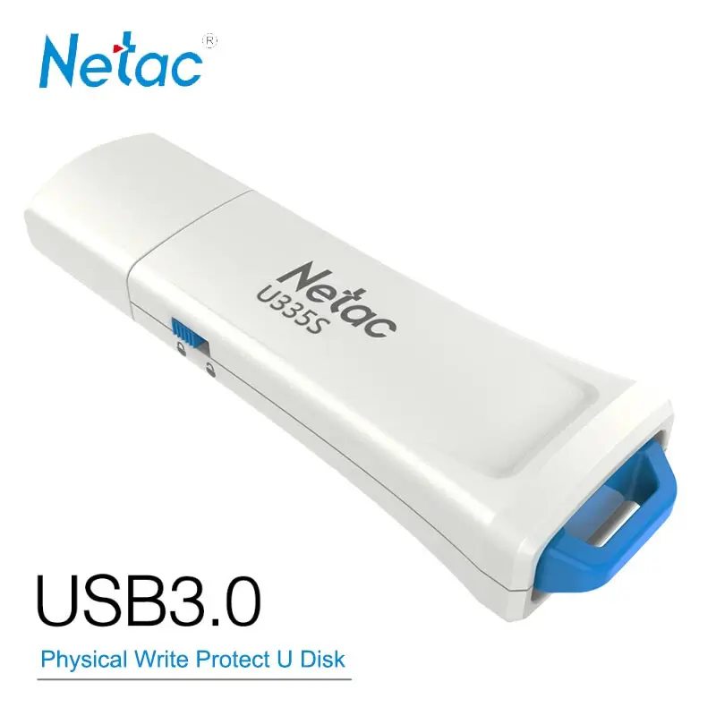 

Netac USB Flash Drive 16GB 32G 64GB 128GB USB3.0 Physical Write Protection Switcher Hardware Locked Thumb Drive Pen Memory Stick