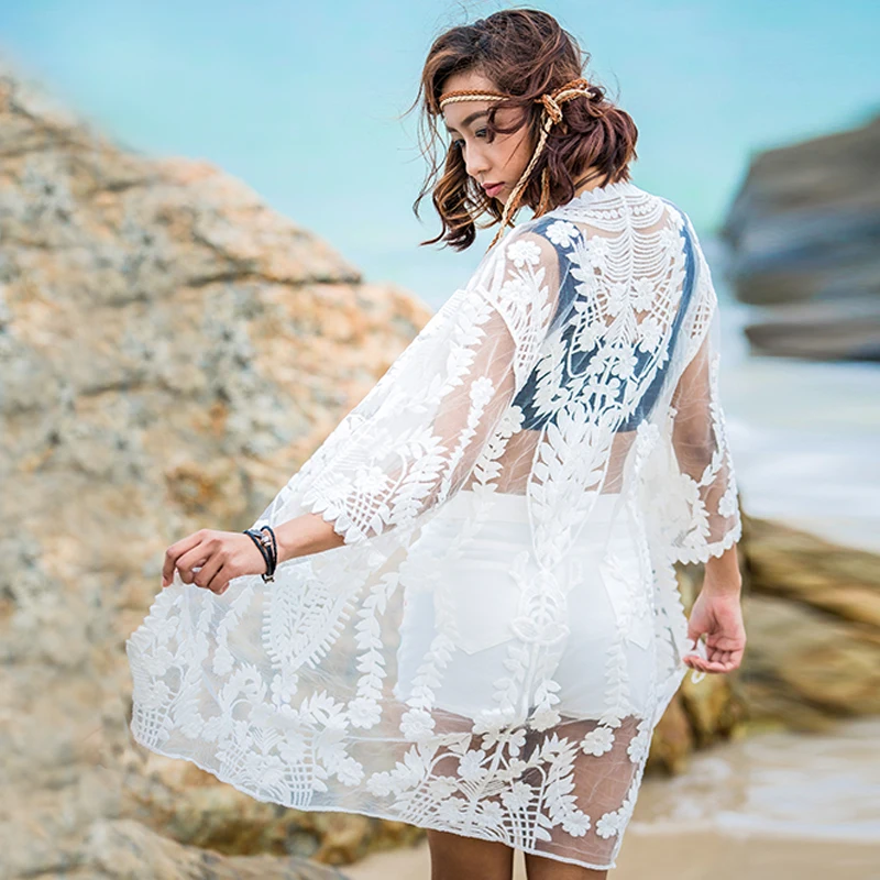 2017 весной и летом новые Перспективы Кружева Длинное пальто Элегантный Отдыха