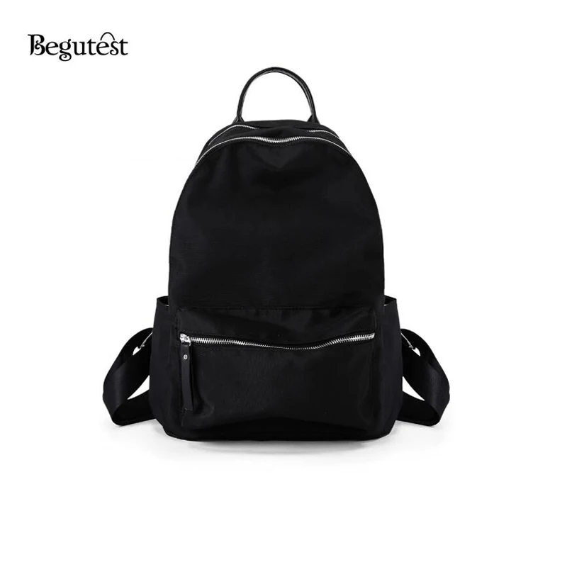 Begutest Designer Black Backpacks For Women Nylon Girls Vintage Female Casual Backpack School Bags BookBag | Багаж и сумки