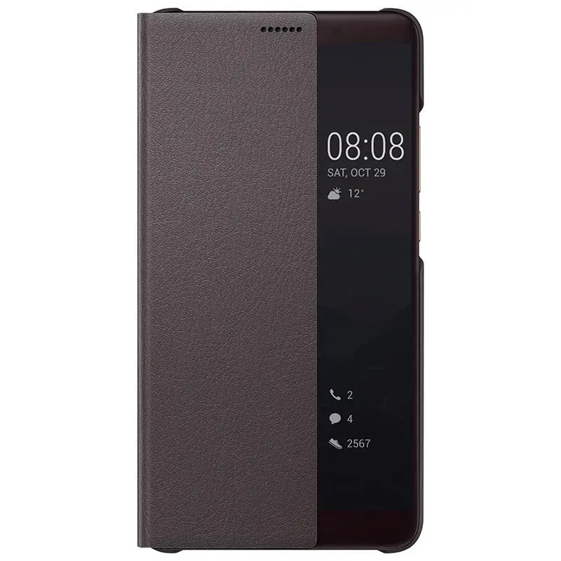 Оригинальный huawei mate 10 чехол умный вид Окно Флип кожаный Пробуждение и замок