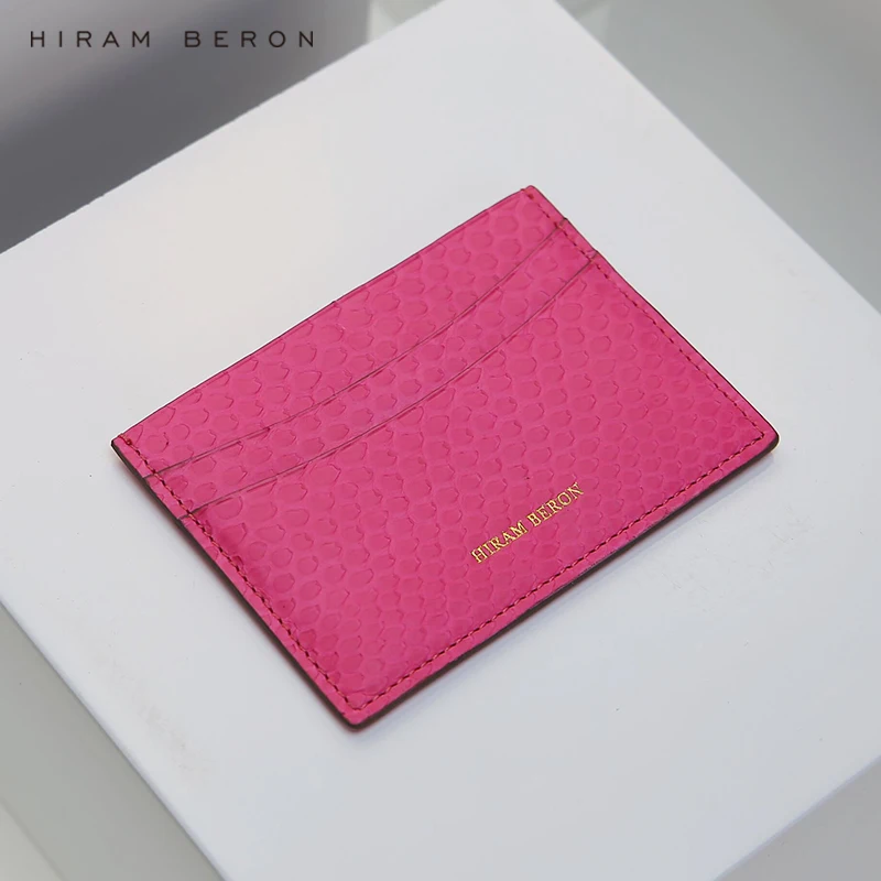 Роскошный кошелек Hiram Beron из змеиной кожи с именем под заказ Подарочная коробка