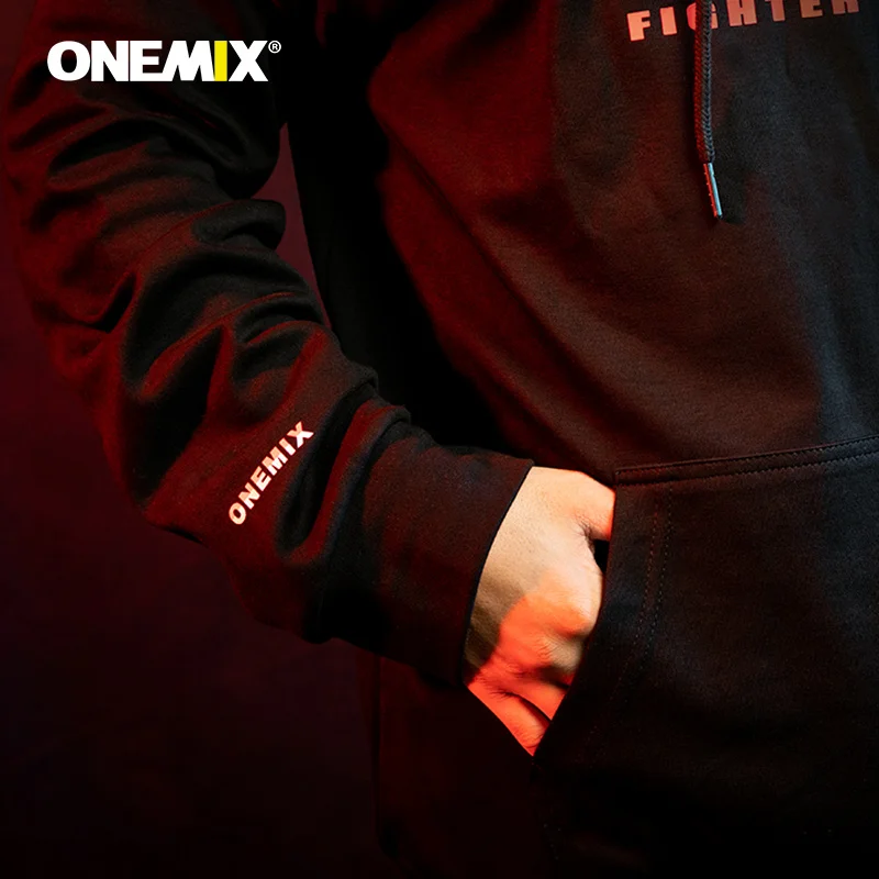 ONEMIX, мужские тренировочные свитера, базовый Мягкий Топ, Классический крой, комфортная полиэфирная куртка, спортивный свитер, набор, тренировочная ткань