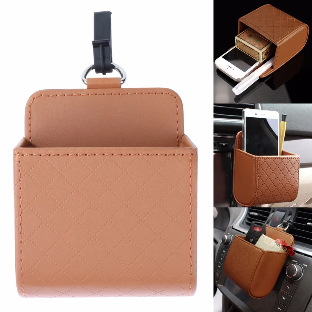 Органайзер держатель для монет из ПУ кожи на вентиляционное отверстие|car organizer