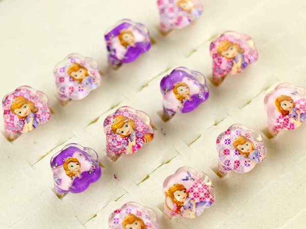 Новинка 2017 года 1 предмет Детские кольца случайный цвет в стиле принцессы Софи с