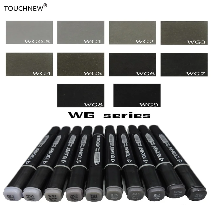 

Touchnew gray tone Art Marker Set Alcohol Based brush pen liner Sketch Markers twin Drawing manga art supplies