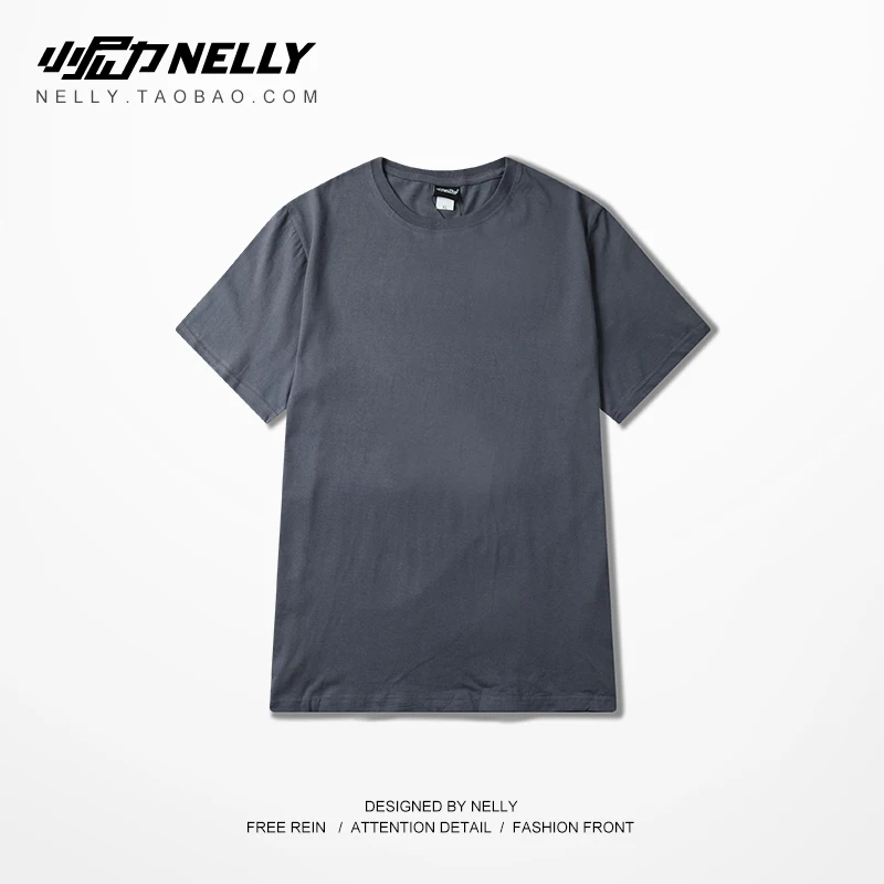 Nelly 2019 Лето Простой хип-хоп сплошной цвет футболка с короткими рукавами Дикий