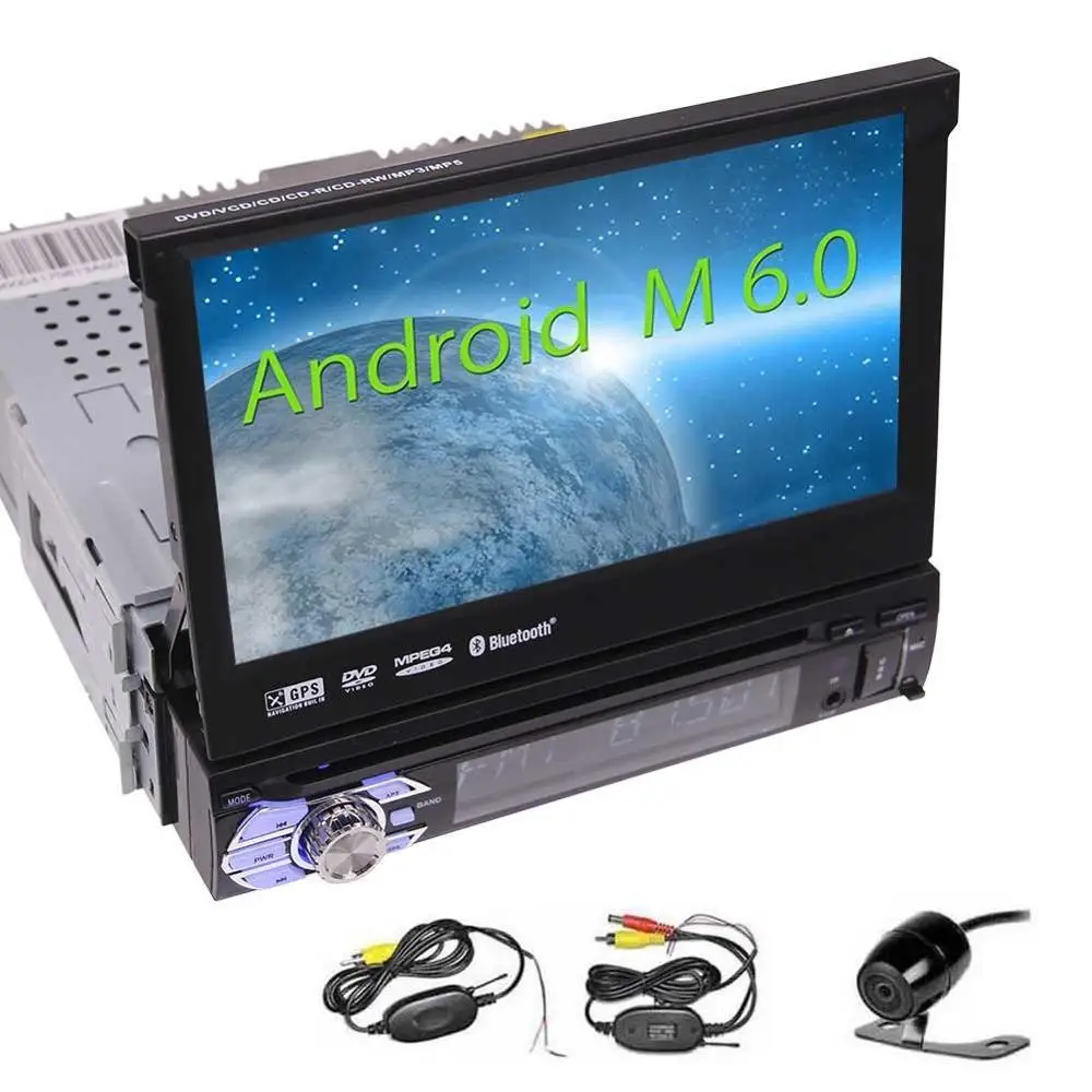 Беспроводная камера заднего вида + Android 6 0 1 Автомобильный dvd плейер DIN сенсорный