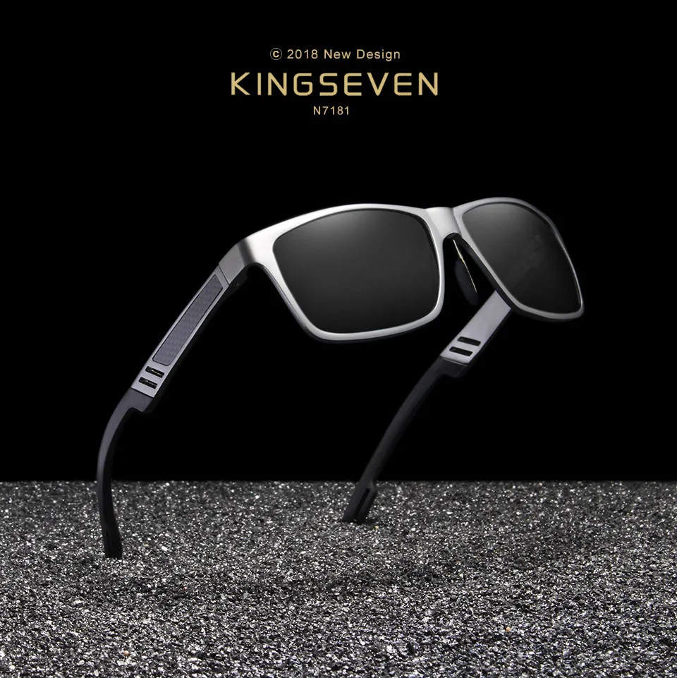 KINGSEVEN, брендовые, новые, поляризационные солнцезащитные очки, мужские, унисекс, металлическая оправа, очки для вождения, женские, Ретро стиль, солнцезащитные очки, Gafas