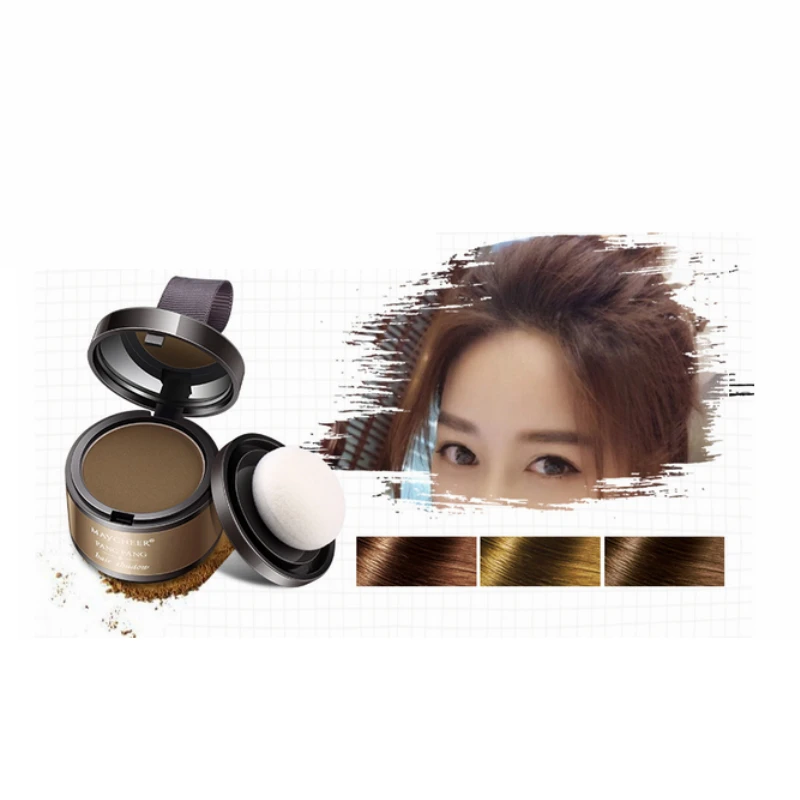 Magical Fluffy Thin Hair Powder Pang Pang Hair Line Shadow Makeup Hair Concealer Root Cover Up Instant Gray Coverage - Цвет: 2