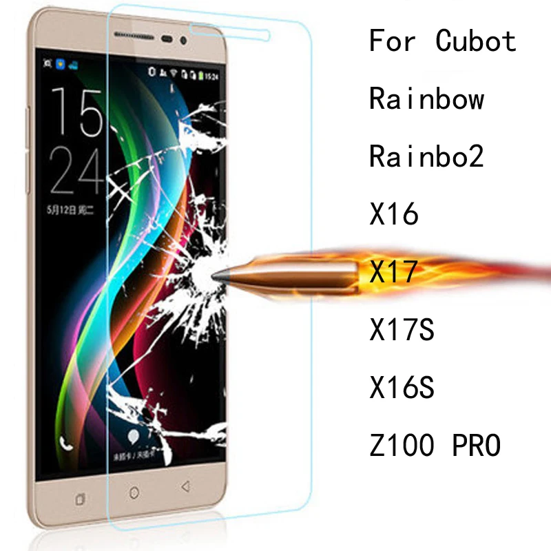 2 шт. 2.5D 0 26 мм 9H Закаленное стекло Защитная пленка для экрана Cubot Rainbow X16 X17 X17S X16S Z100