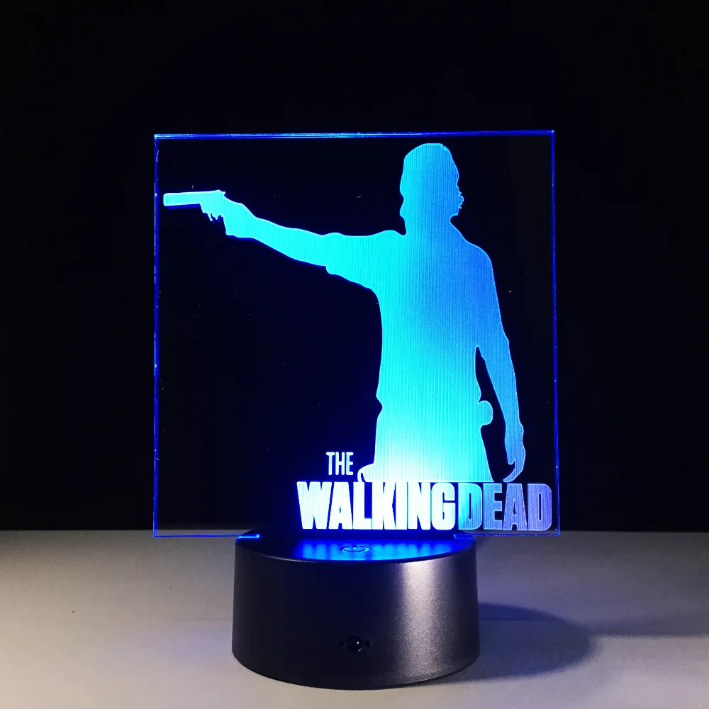 

Walking Dead 3D Night Light LED 7 Colors Changing Desk Lamp Novelty Nightlight for Child Gifts 3D-0831