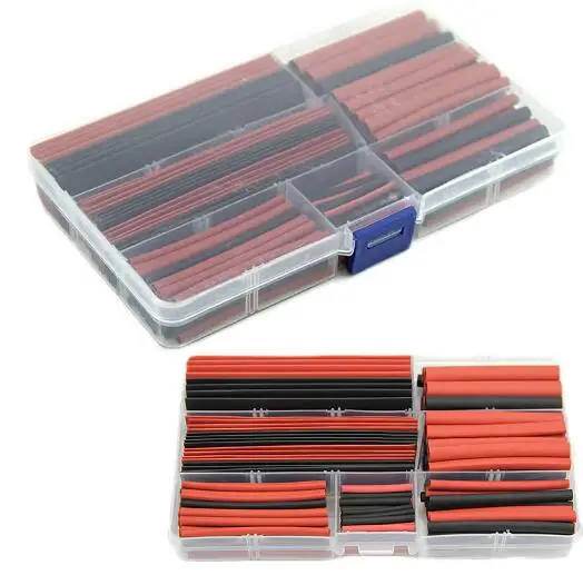 Новый 150 шт. набор полиолефина 2:1 термоусадочные трубки Обёрточная бумага провод