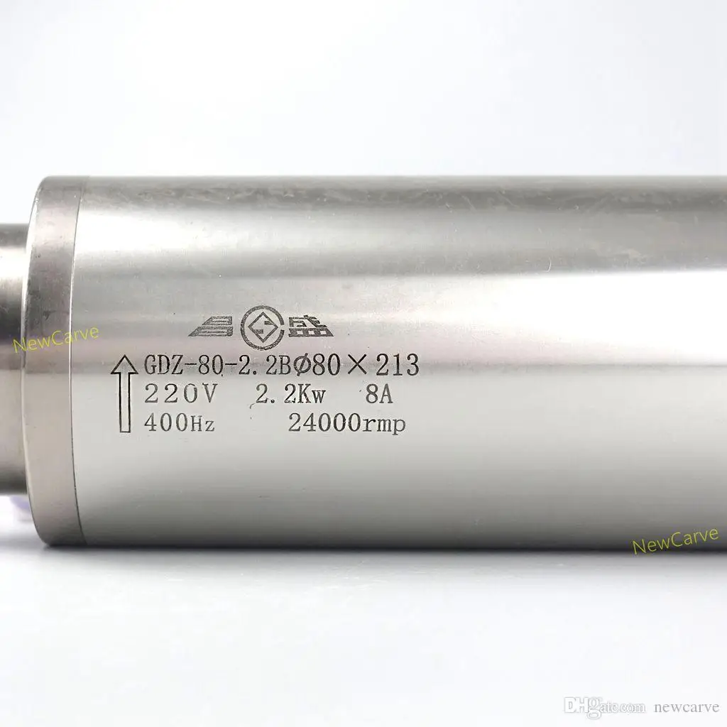 Мотор-шпиндель с ЧПУ 220 кВт 380 В Gdz-80-2.2b в водяным охлаждением ER20 диаметр 80 мм |