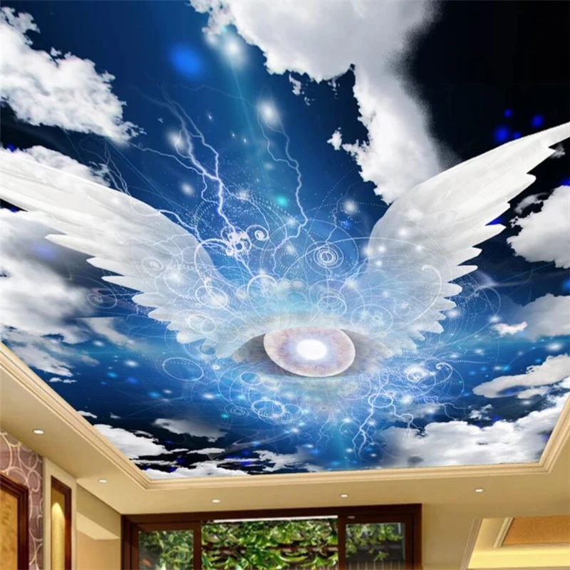 Beibehang пользовательские обои ангельские крылья звезда пустые облака Зенит