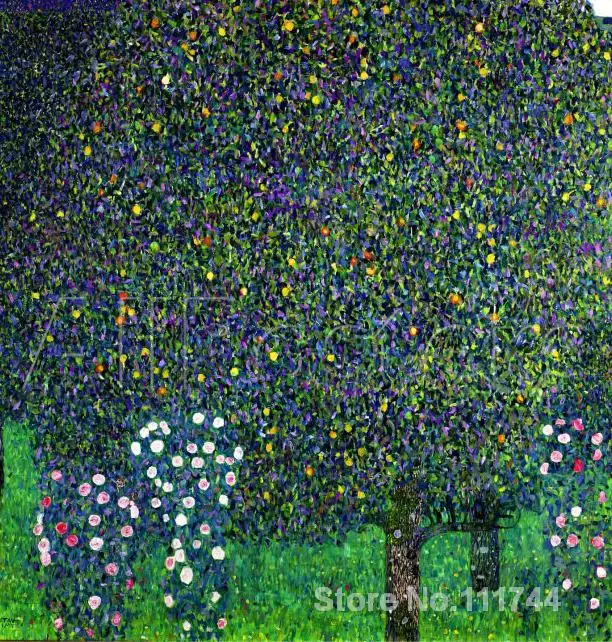 Koop Moderne Muur Kunst Rozen Onder De Bomen Van Gustav Klimt Landschappen Schilderijen Reproductie Hoge Kwaliteit Handgeschilderde