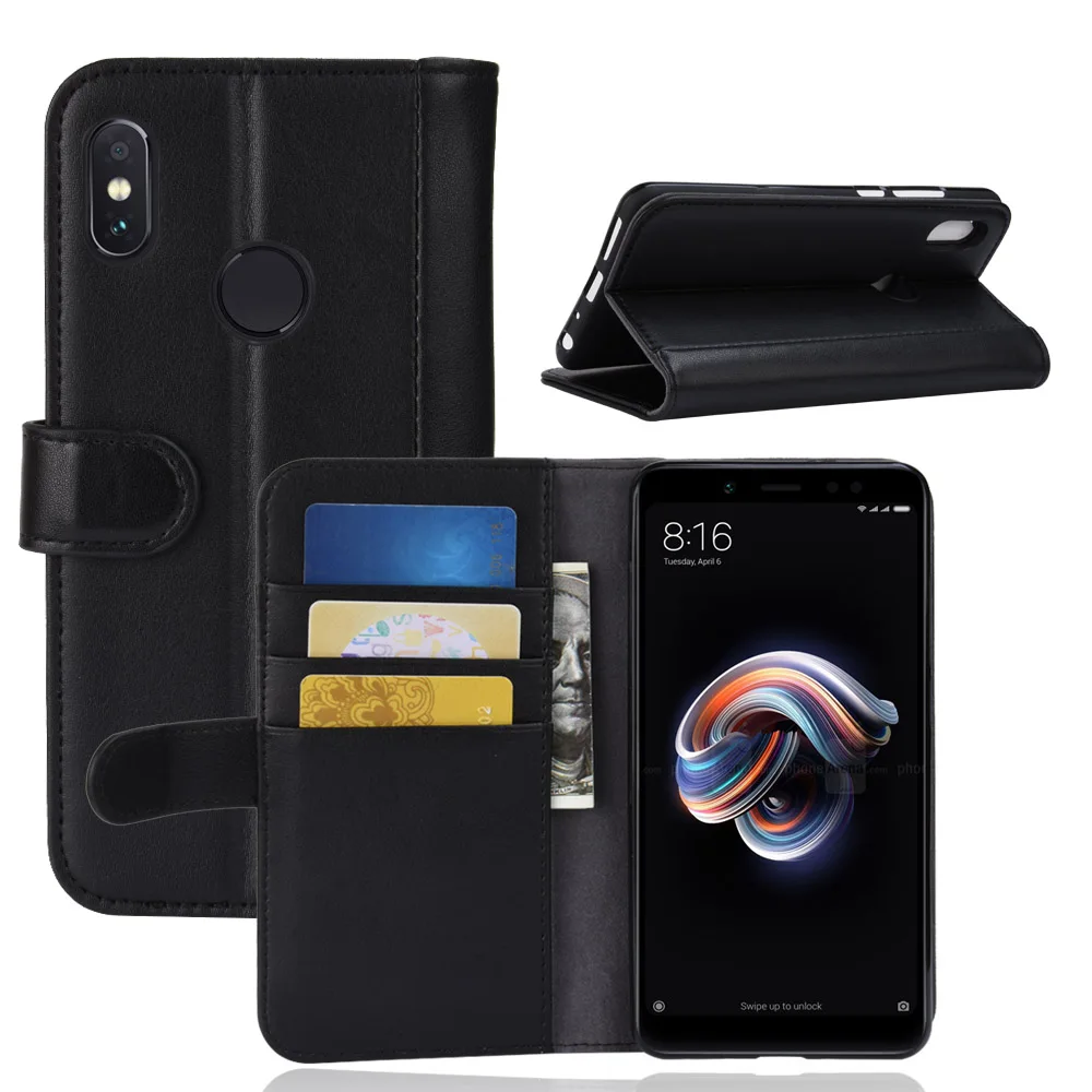 Чехол-книжка CYBORIS для xiaomi redmi note 5/note 5 pro кожаный | Мобильные телефоны и аксессуары