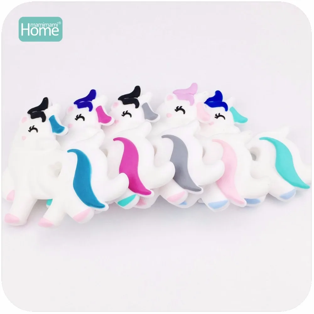 MamimamiHome детские игрушки 5 шт. силиконовый Единорог прекрасный Diy Прорезыватель