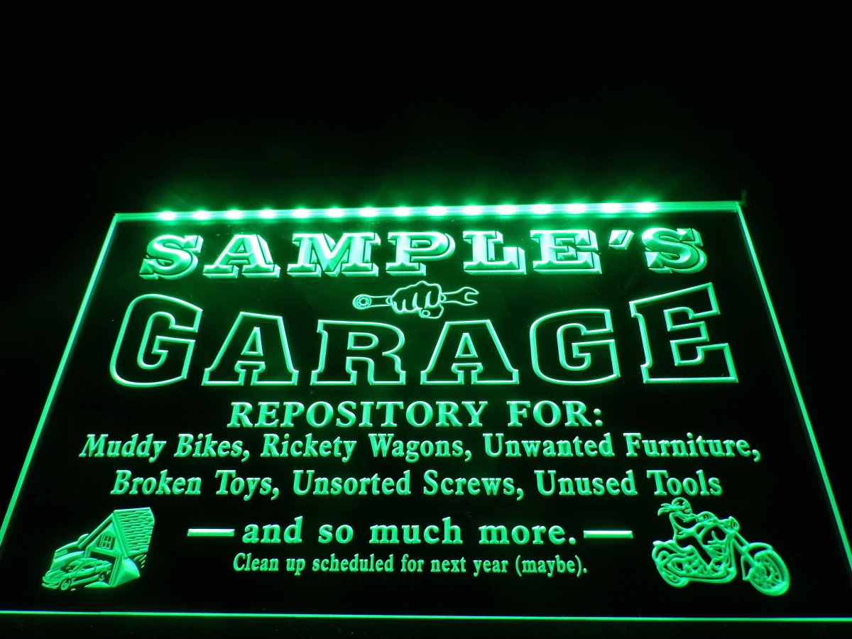 DZ017- Garage Repair Room Bar Beer LED Neon Light Sign hang sign home decor crafts | Дом и сад