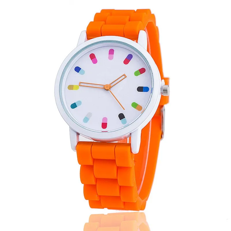 Reloj Mujer женские модные часы с циферблатом известный бренд роскошный силиконовый